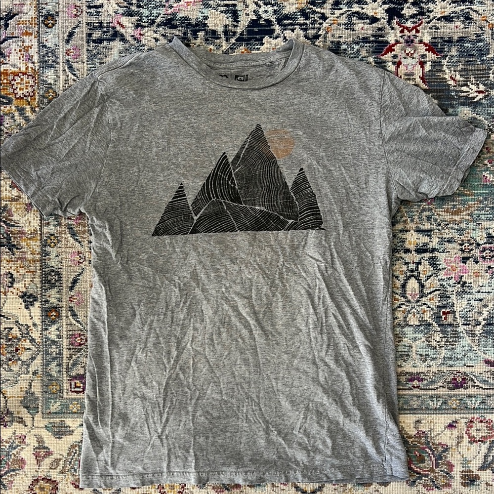 Tentree Gray Mountain Graphic T-Shirt
